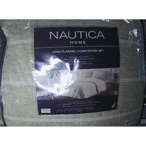 Nautica Home King Flannel Comforter Set NEW Guard Coast